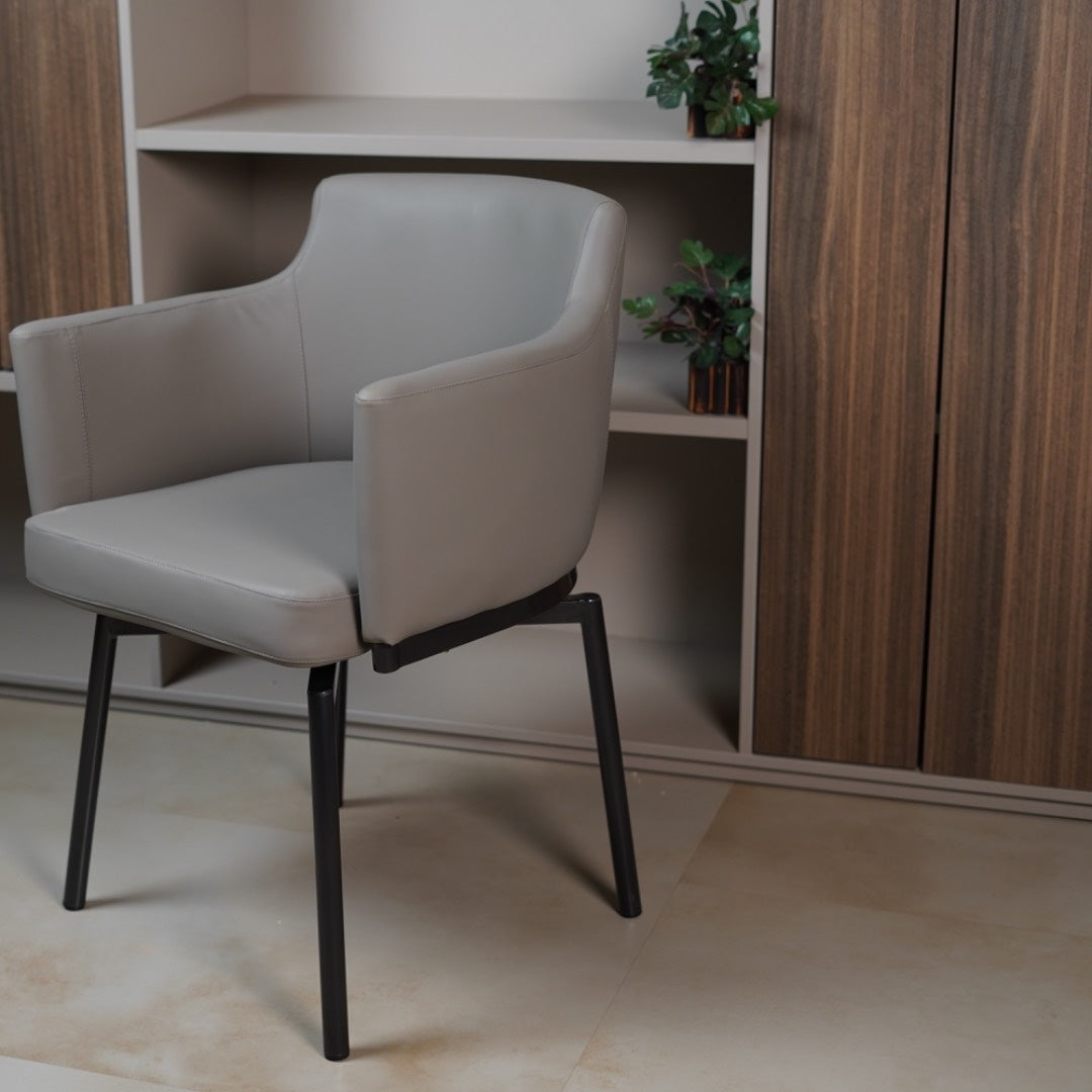 HALF REVOLVING DINING CHAIR