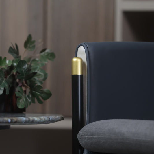 LEATHER CUSION DINING CHAIR