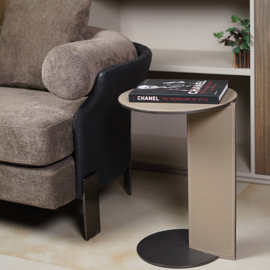 OVER LAP SIDE TABLE TAN