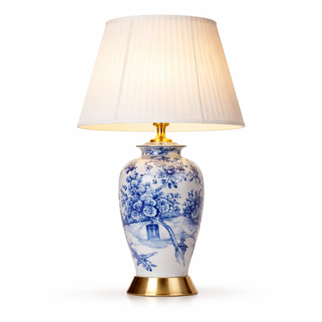 Blue Artistic Ceramic Lamp