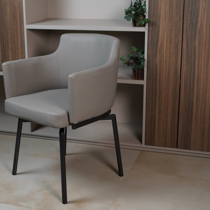 HALF REVOLVING DINING CHAIR