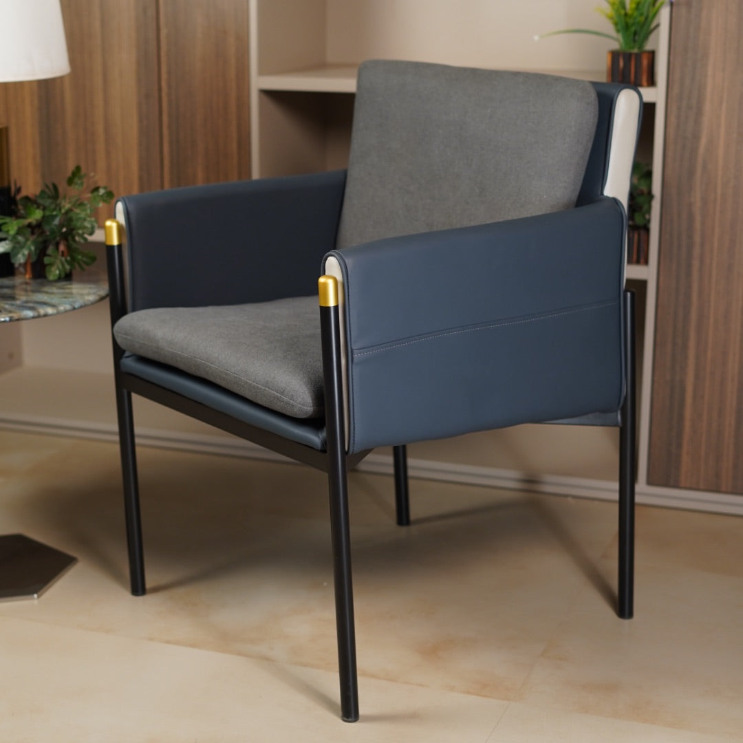 LEATHER CUSION DINING CHAIR