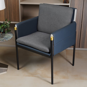 LEATHER CUSION DINING CHAIR