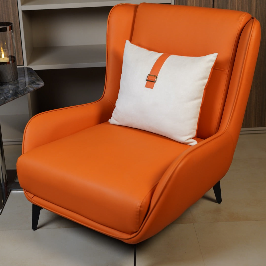 HIGH BACK ORANGE CHAIR