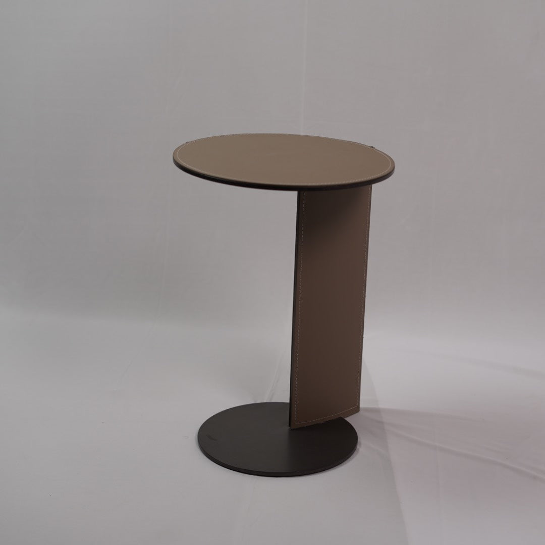 OVER LAP SIDE TABLE TAN