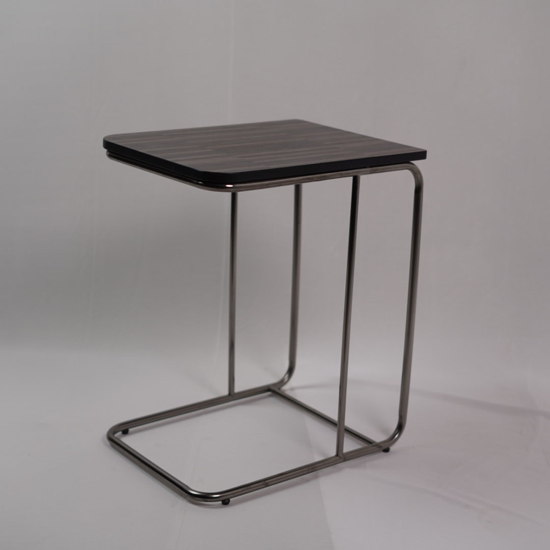 MARBLE LOOK SIDE TABLE BLACK
