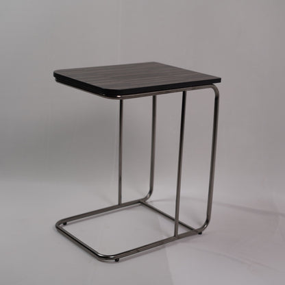 MARBLE LOOK SIDE TABLE BLACK