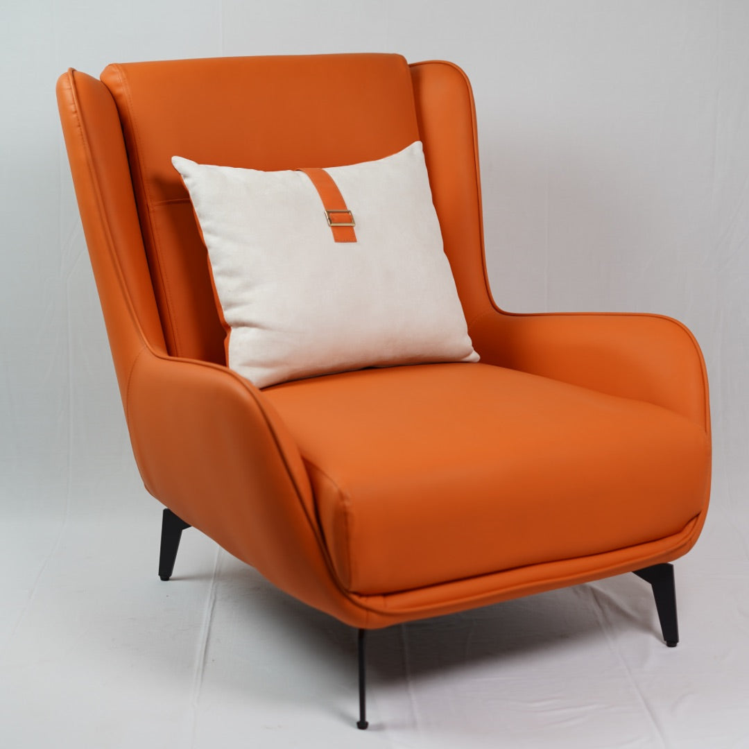 HIGH BACK ORANGE CHAIR