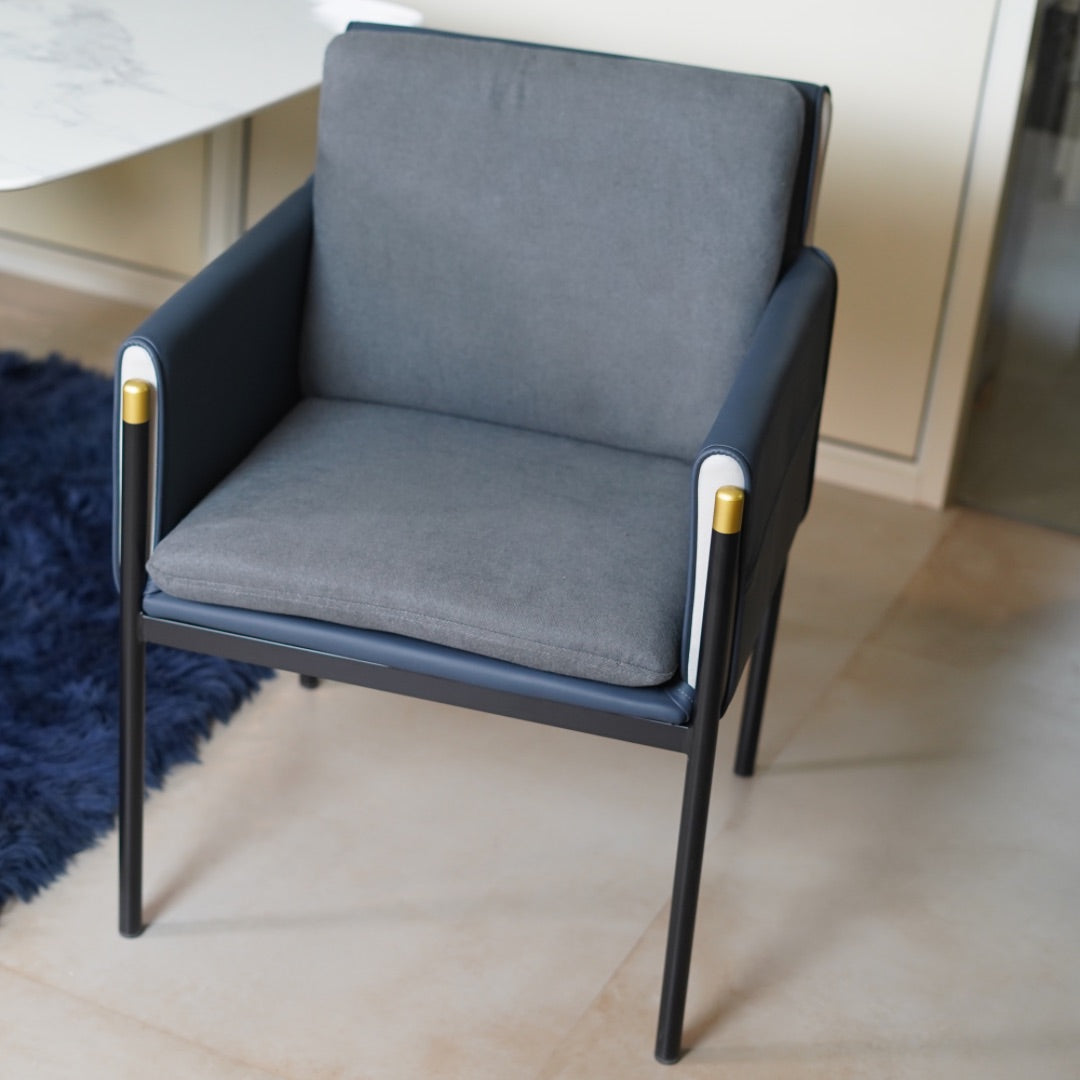LEATHER CUSION DINING CHAIR