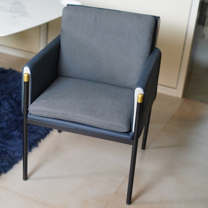 LEATHER CUSION DINING CHAIR