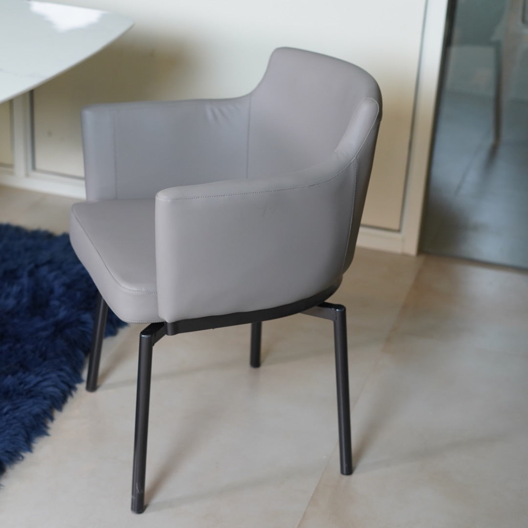 HALF REVOLVING DINING CHAIR
