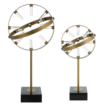 Modern Celestial Spherical Art Set of 2