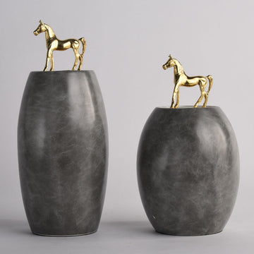 Stallion Crest Ascendant Decorative Vase Set of 2