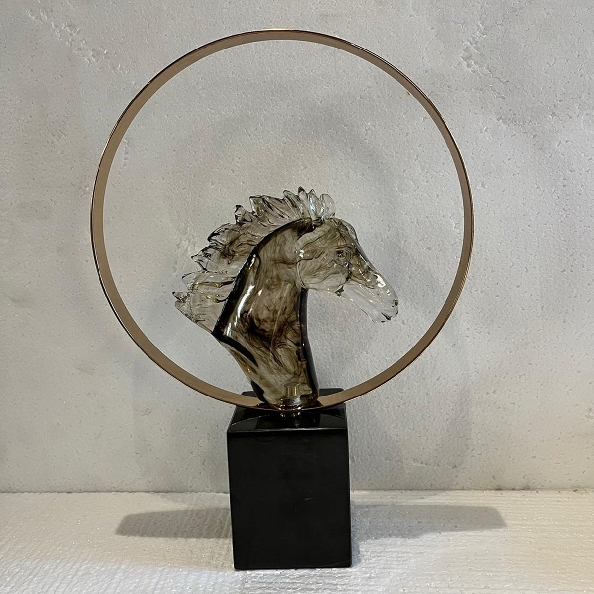 CRYSTAL GLASS HORSE