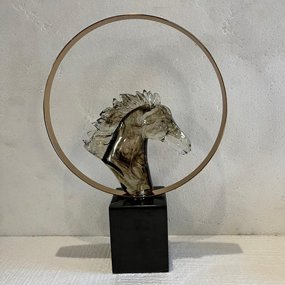 CRYSTAL GLASS HORSE