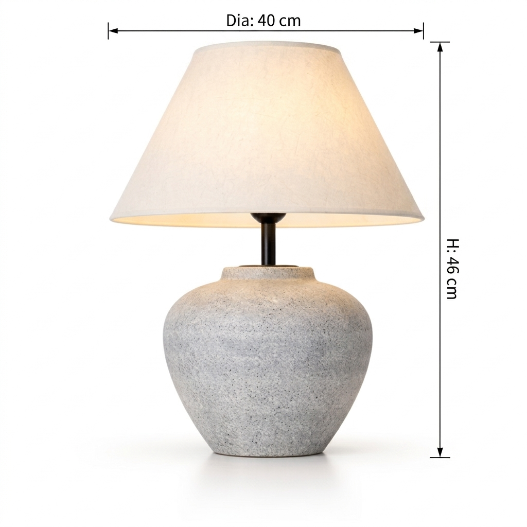 Minimal Grey Table Lamp
