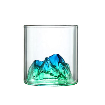 Aqua Peak Crystal Maountain Glass Tumbler