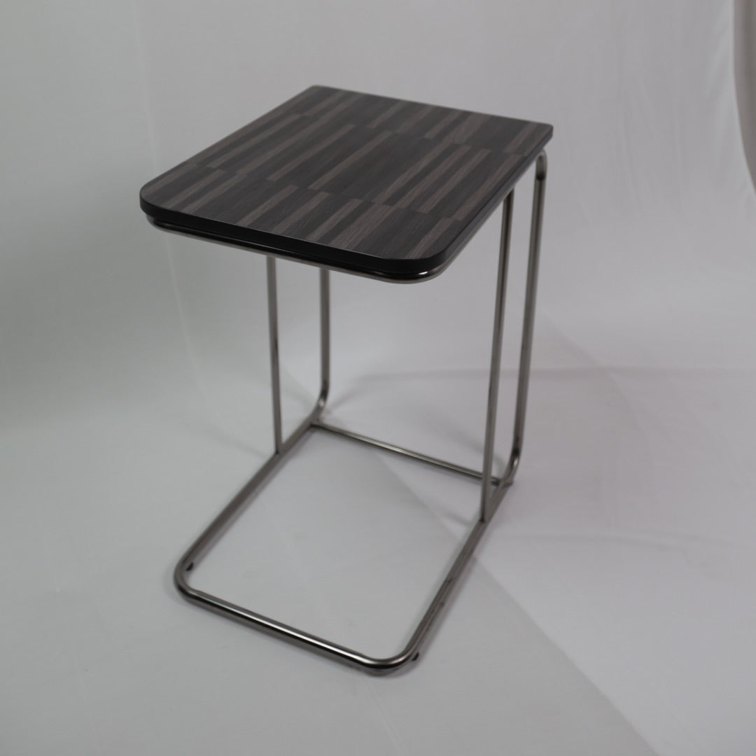 MARBLE LOOK SIDE TABLE BLACK