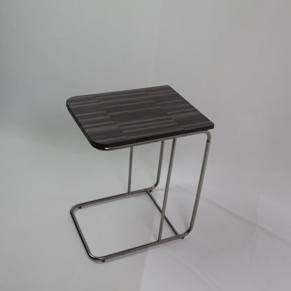 MARBLE LOOK SIDE TABLE BLACK