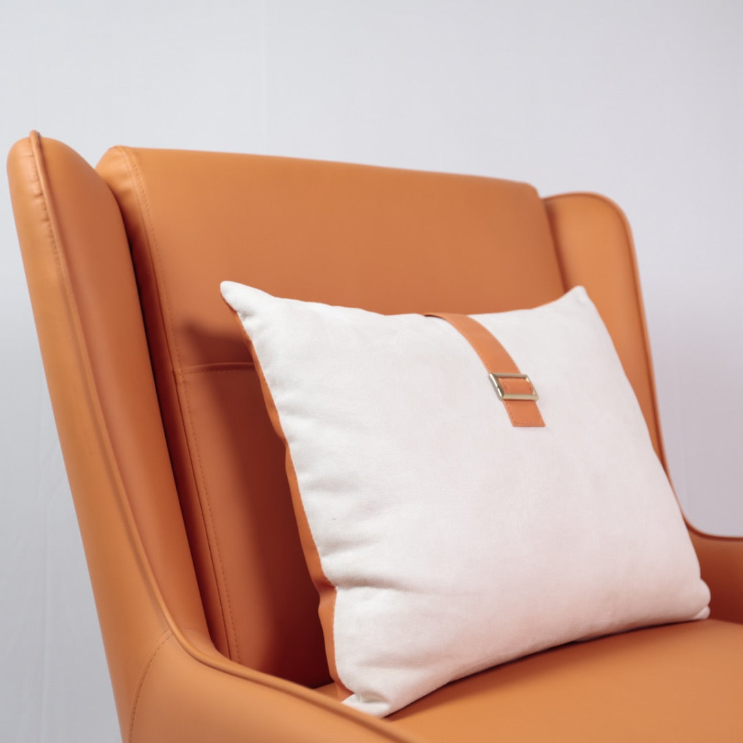 HIGH BACK ORANGE CHAIR
