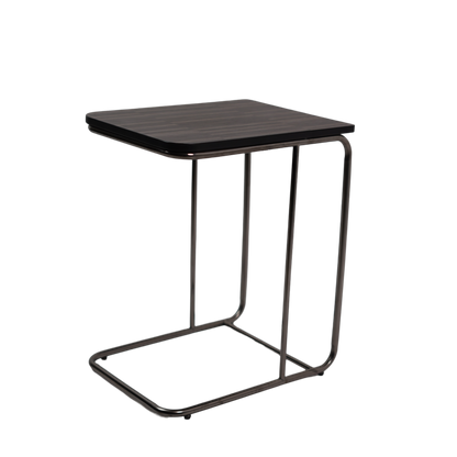 MARBLE LOOK SIDE TABLE BLACK