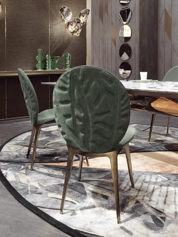 Modern Leaf Pattern Luxury Dining Chair